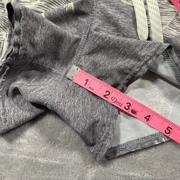Vuori Clementine Shorts Small Grey Lined Palm Trees Activewear Running Workout - Picture 10 of 11